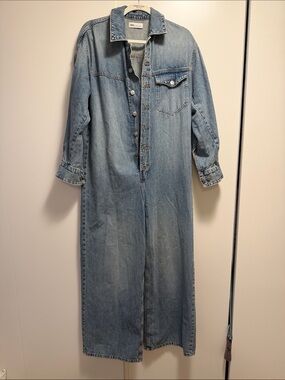 zara denim maxi dress long sleeve WILLY CHAVARRIA X ZARA MAXI PEARL EARRINGS - Golden